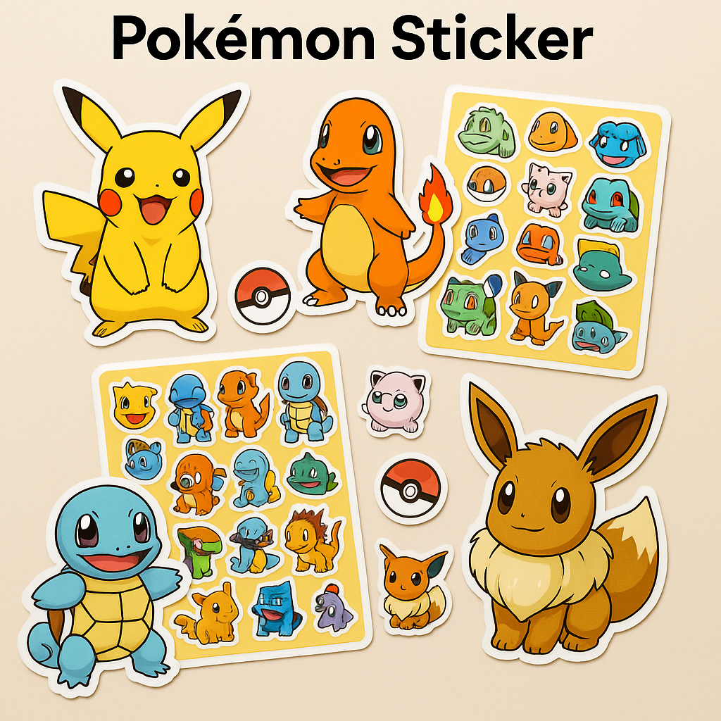Pokémon Sticker & Sticker-Sets – Pikachu, Glumanda & Co. online kaufen