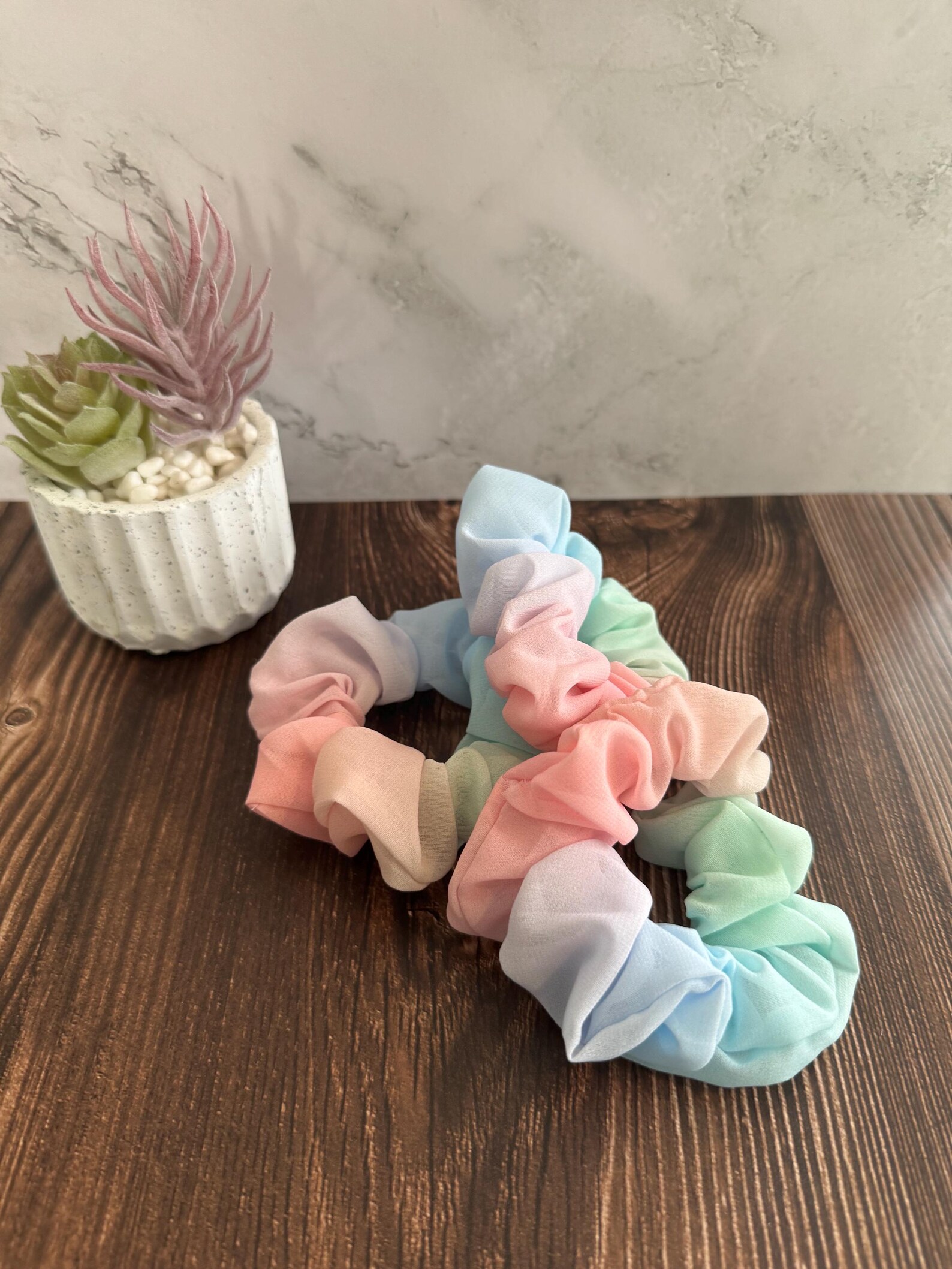 XXL Scrunchie – Regenbogen Pastell | Haaraccessoire für Zopf & Dutt – Bild 2
